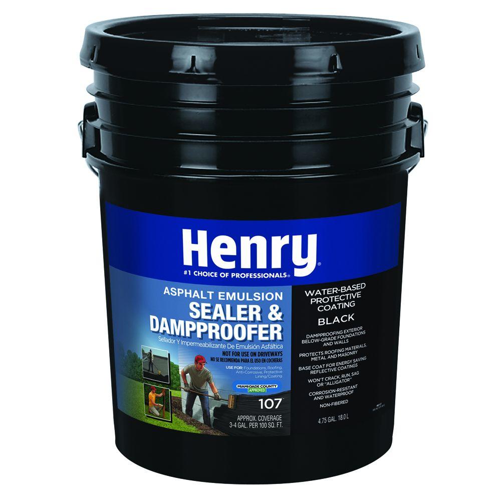 Henry 4.75 Gal. 107 Asphalt Roof Coating EmulsionHE107571 The Home Depot
