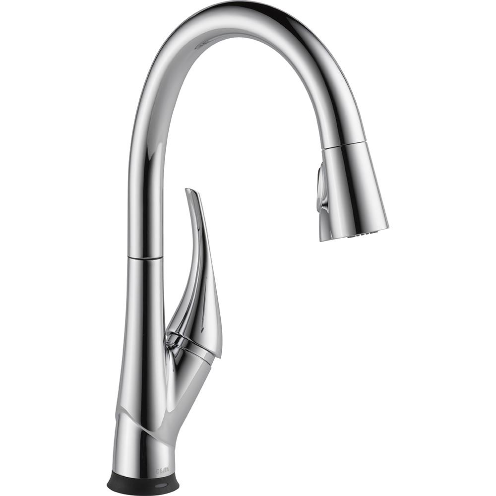 Delta Esque Single Handle Pull Down Sprayer Kitchen Faucet With