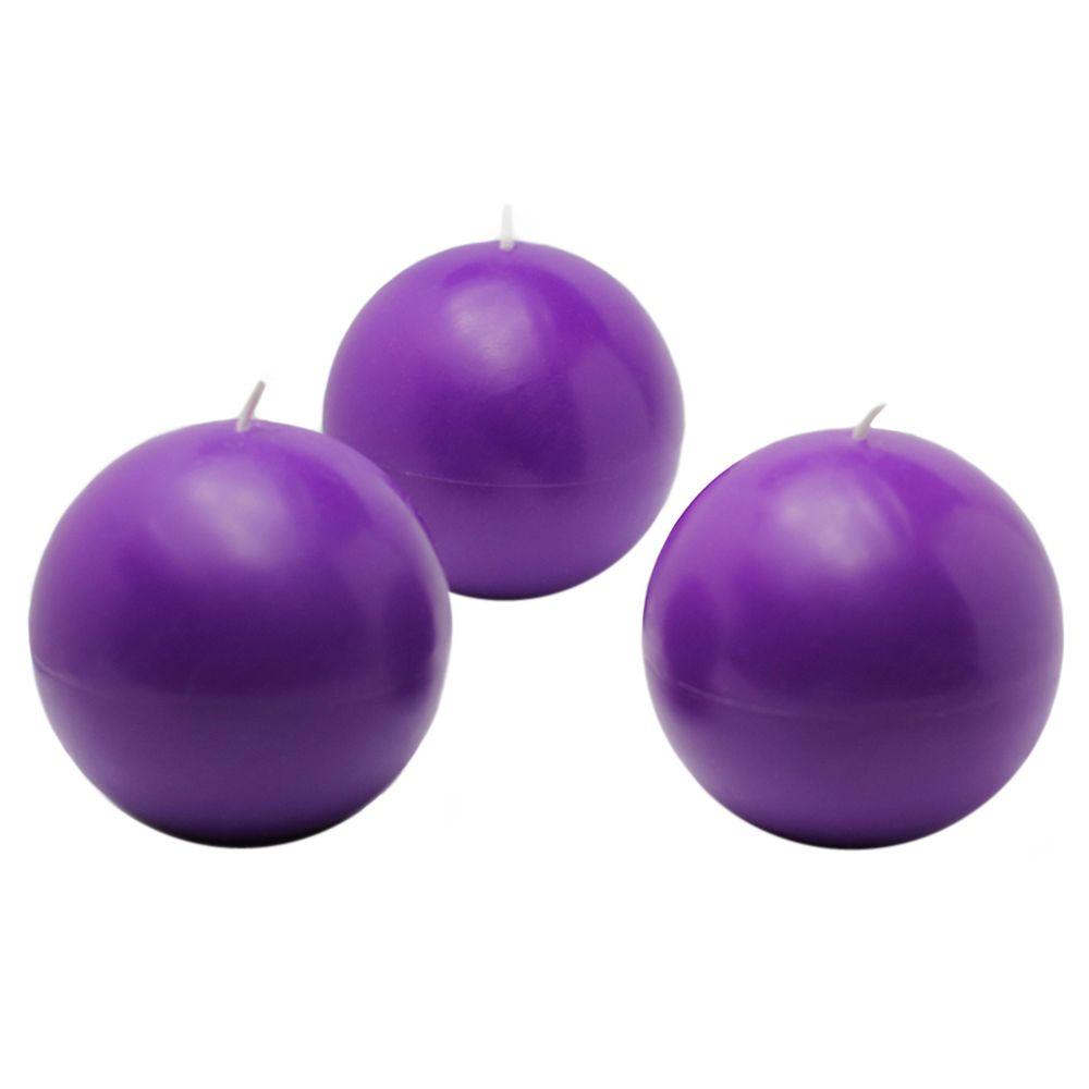 Zest Candle 3 In Purple Ball Candles 6 Box Cbz 023 The Home Depot 9403