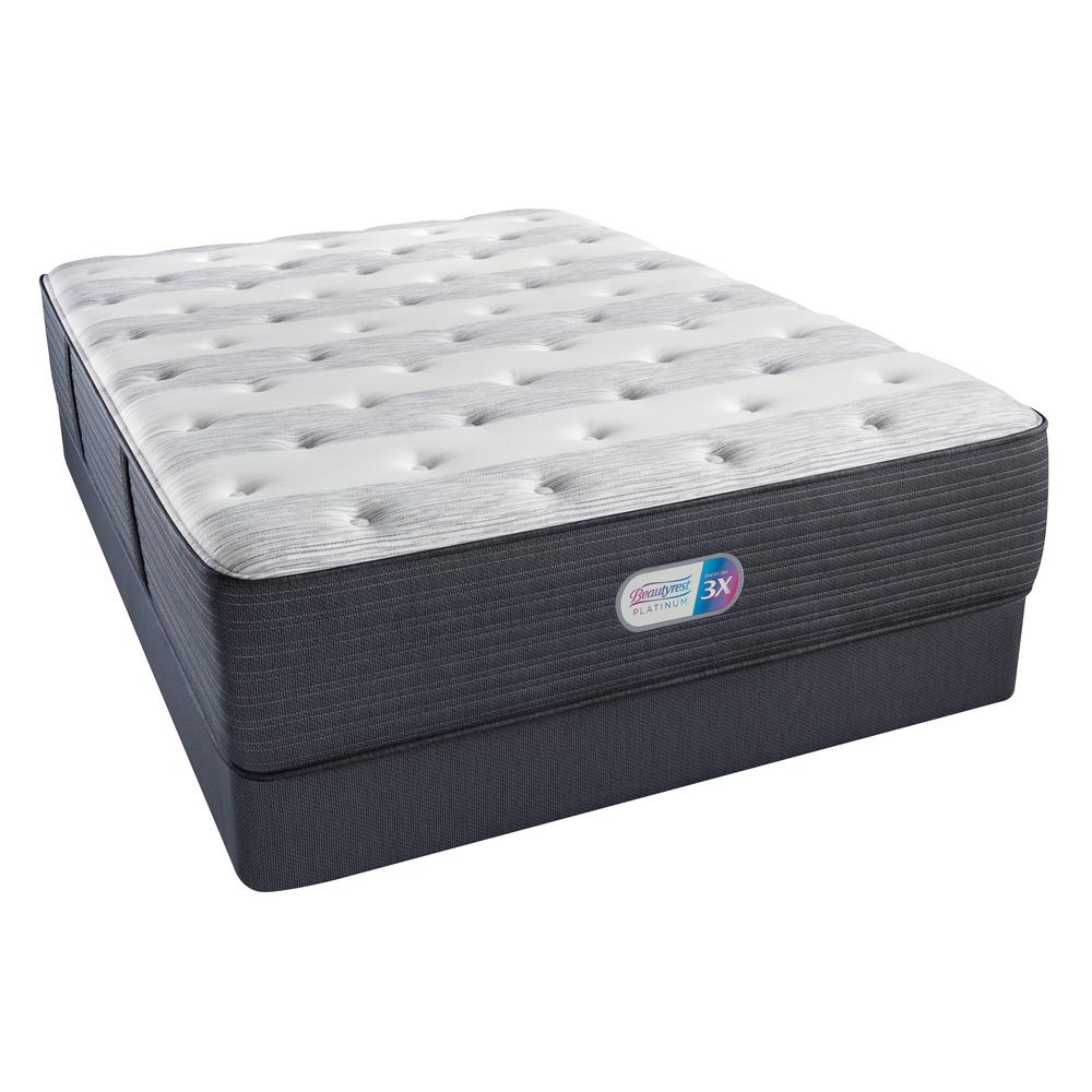 Beautyrest Platinum Haven Pines Luxury Firm Queen Mattress Set 7008001079950 The Home Depot