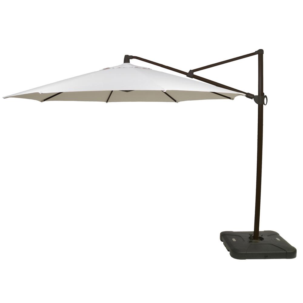 Hampton Bay 11 Ft Aluminum Cantilever Tilt Patio Umbrella In Off