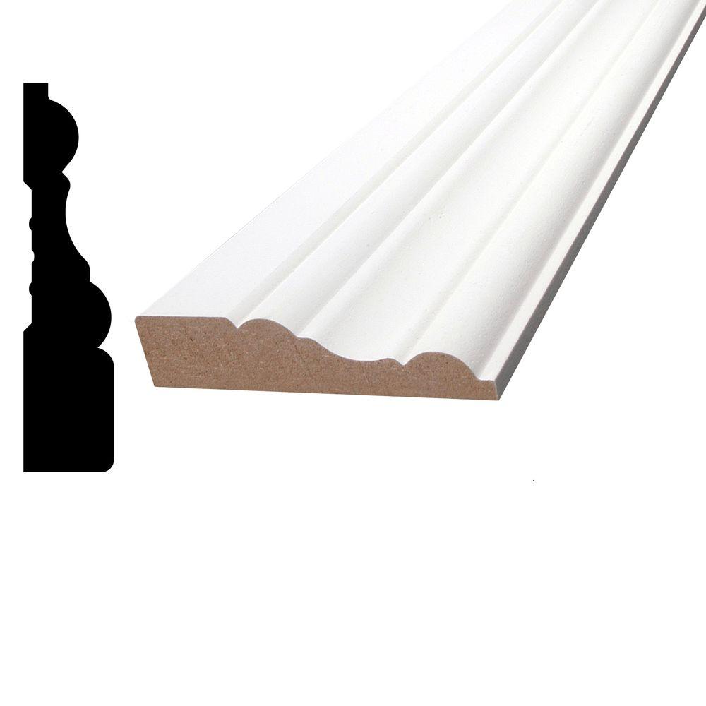 Alexandria Moulding 11/16 in. x 3 in. x 96 in. Primed MDF Casing9041196192C The Home Depot