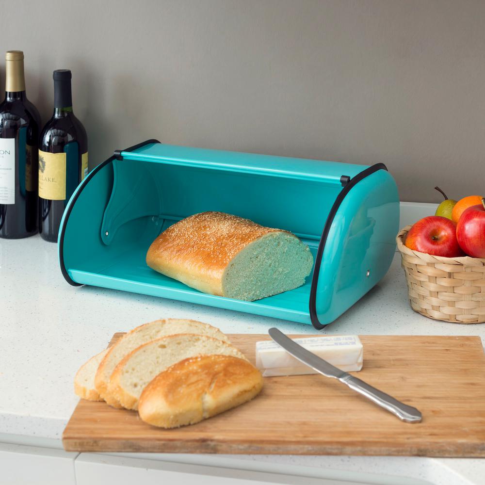 Turquoise Bread Boxes Countertop Storage The Home Depot