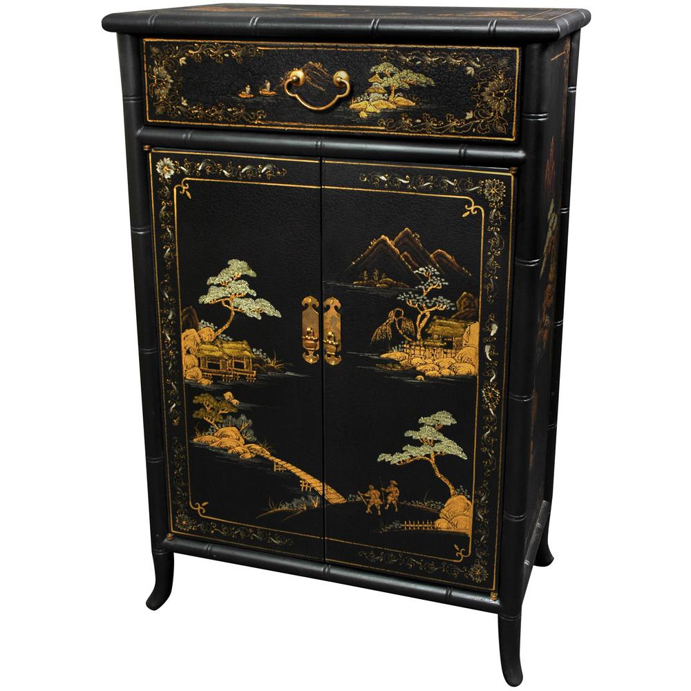  Oriental Furniture Oriental Furniture Black Lacquer 