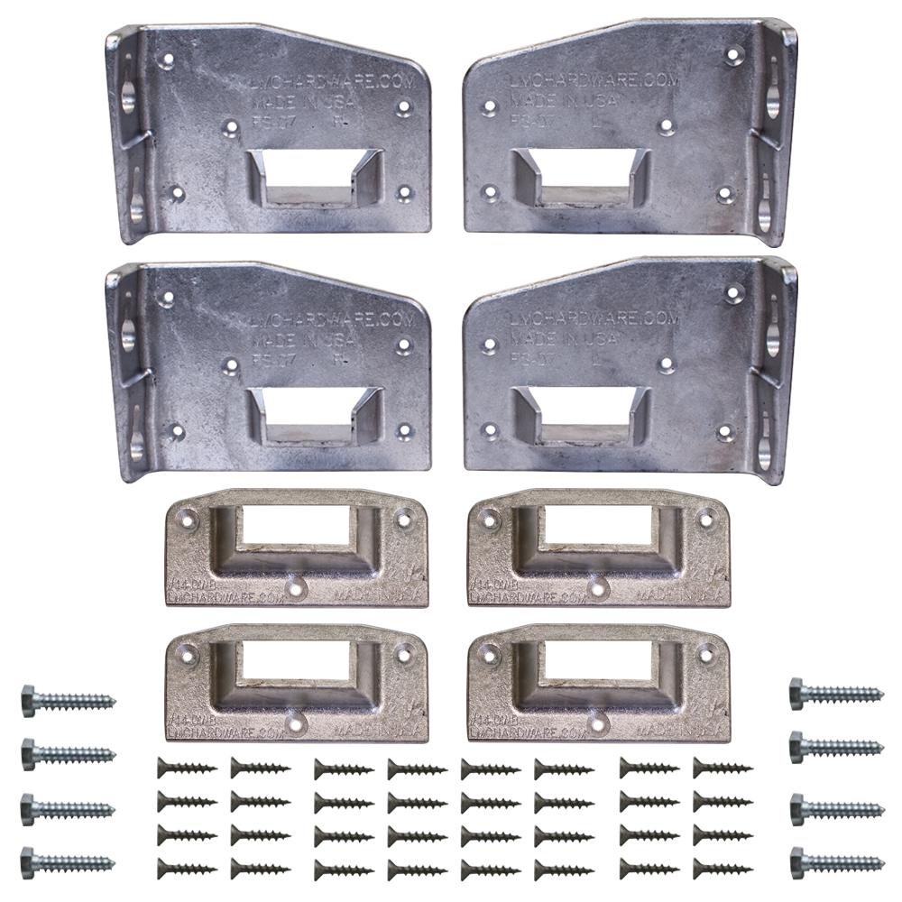 Cast Aluminum Bed Hardware Kit For Standard Wood Frame 1 Pack