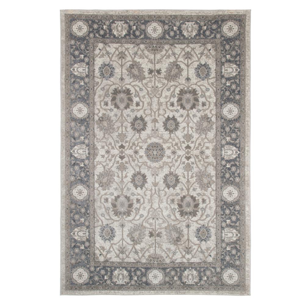 Lavish Home Vintage Fl Ii Ivory Dark Grey 8 Ft X 10 Area Rug