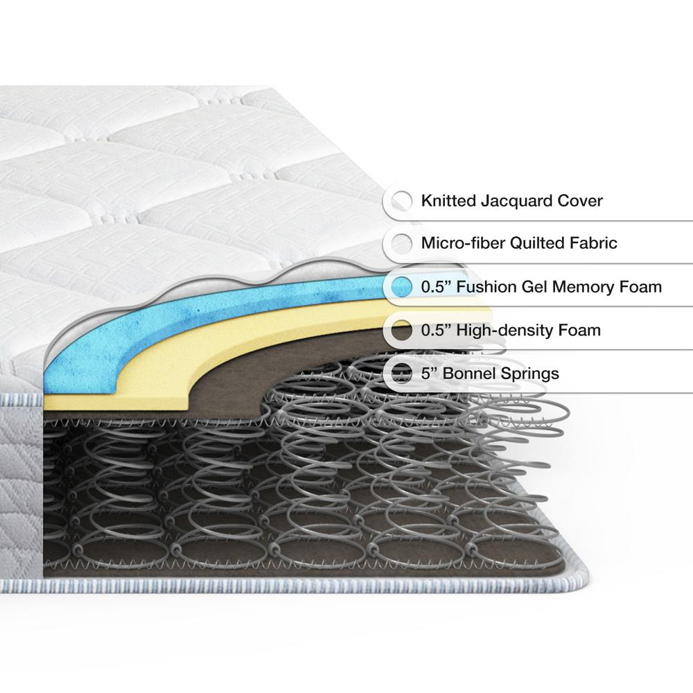 Zinus Hybrid Spring and Gel 6in. Firm Hybrid Tight Top Queen MattressHDMGBN6Q The Home Depot