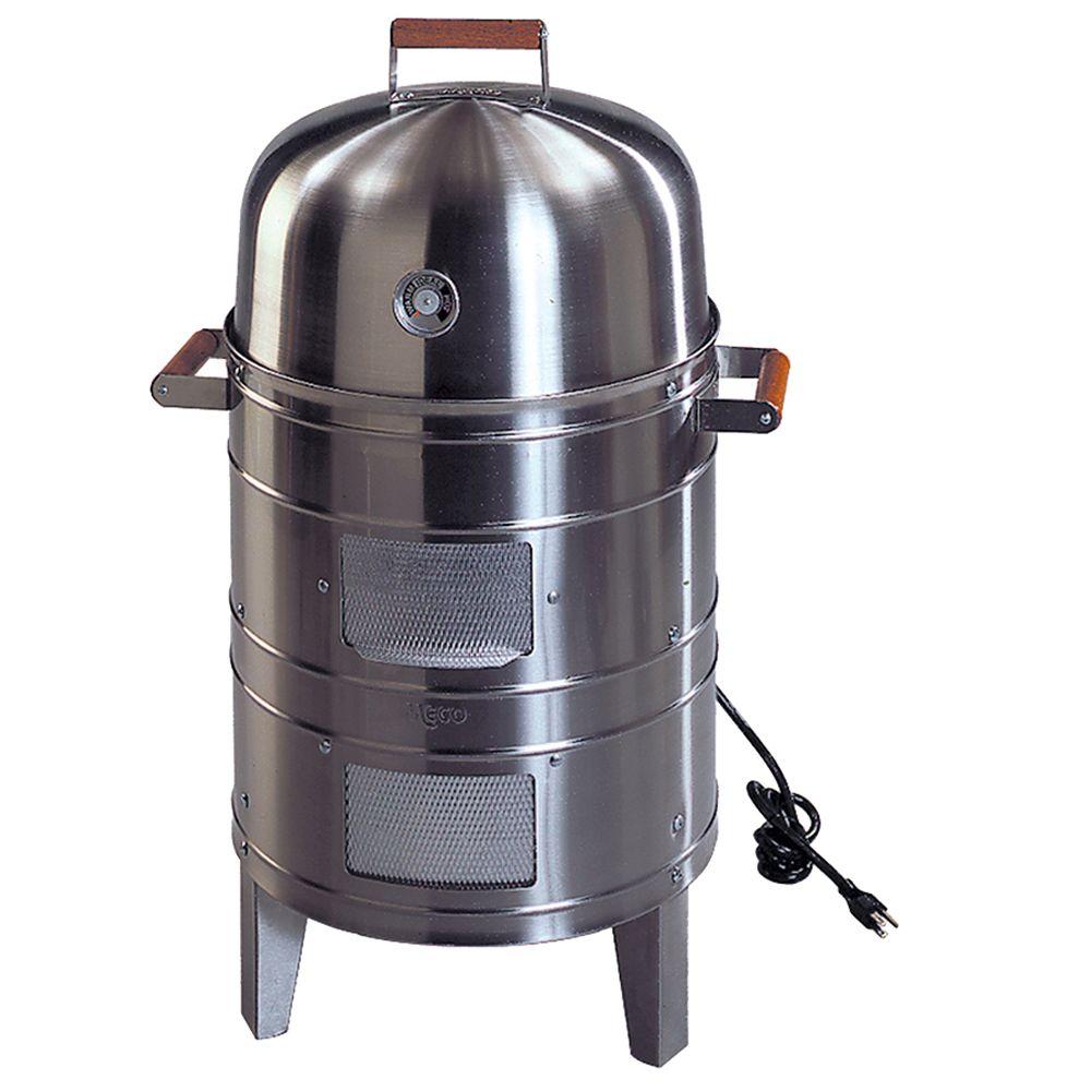 Meco Double Grid Electric Water Smoker in Stainless Steel-5029P2.911 ...