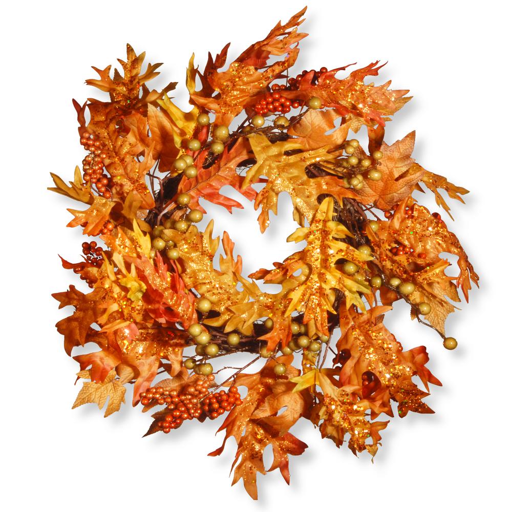 National Tree Company 24 in. Maple Leaf Wreath-RAHV-W060682A - The Home ...