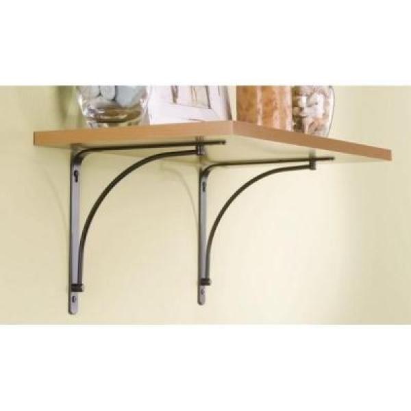 Rubbermaid 6 In X 8 In Bronze Steel Arch Decorative Shelf Bracket 1877643 The Home Depot