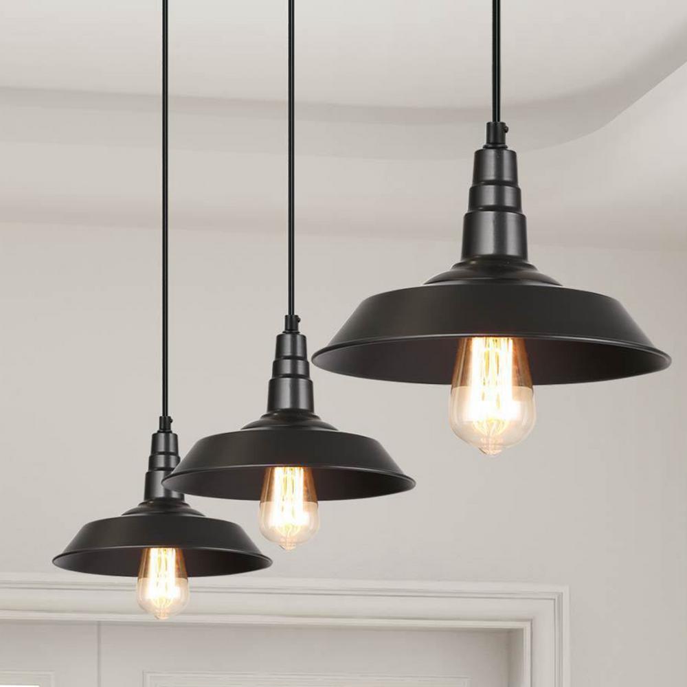 Lnc Versatile 1 Light Black Indoor Ceiling Barn Led Compatible Pendant A0190701 The Home Depot - Industrial Looking Pendant Light Fixtures Lnc Versatile 1 Light Black Indoor Ceiling Barn Led Compatible Pendant A0190701 The Home Depot - Industrial Looking Pendant Light Fixtures