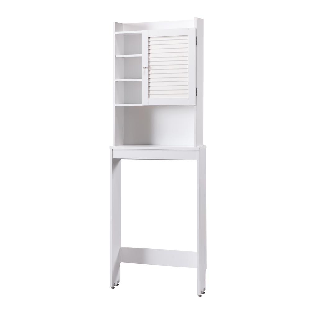 Furniture of America Peoni White Space Saver Cabinet 67 in. W