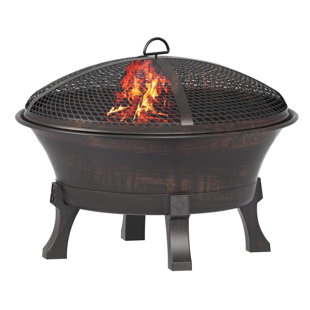 Hampton Bay Montrose Fire Pit Pit fire hampton bay outdoor table selections parts inch indoor homesfeed adinaporter