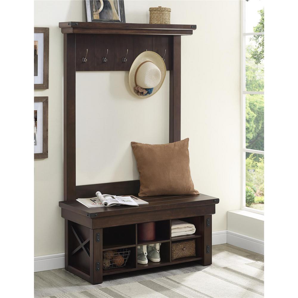 Altra Furniture Wildwood Mahogany Hall The Home Depot