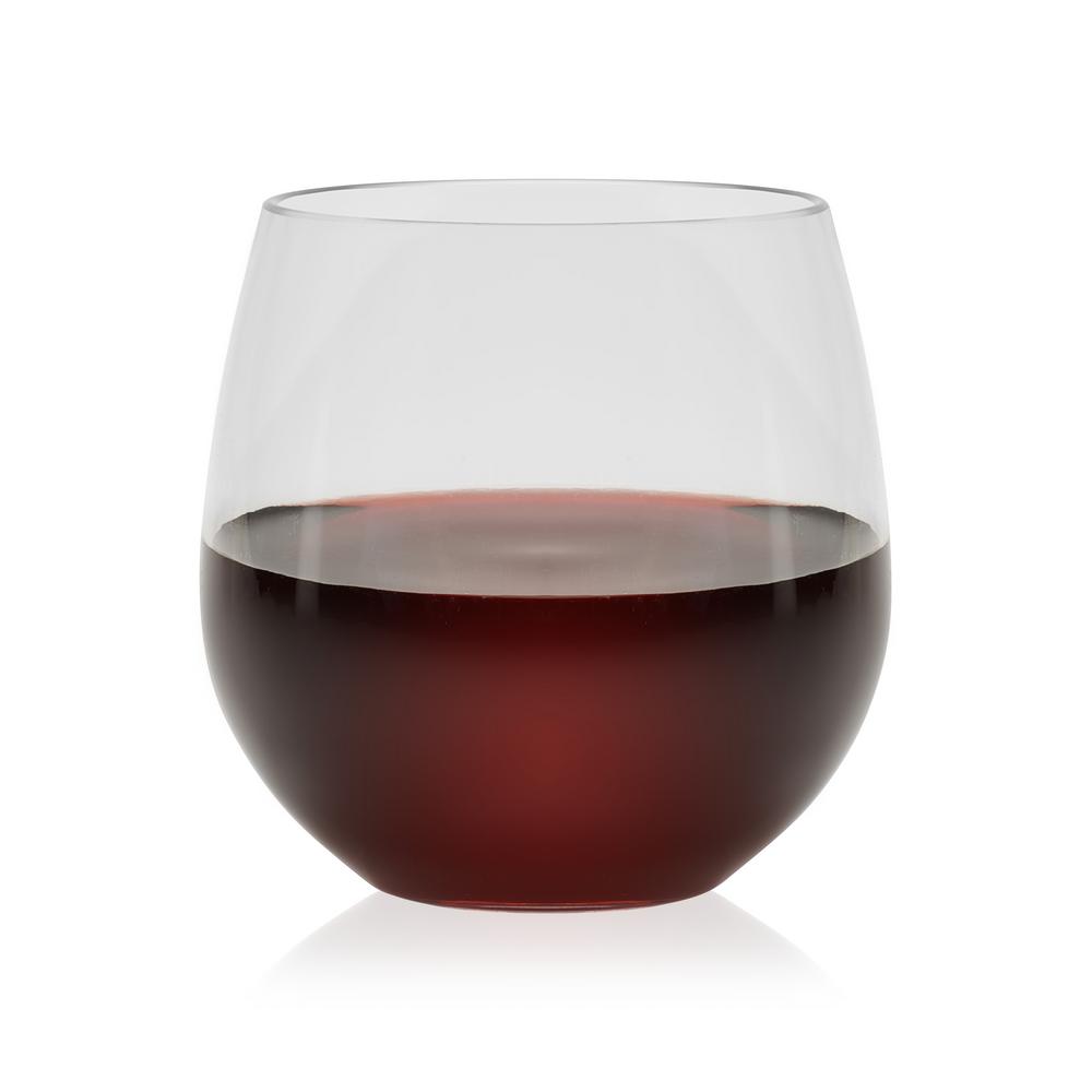 Libbey Indoors Out 4 Piece Break Resistant Stemless Red Wine Glass Libbey Indoors Out 4 Piece Break Resistant Stemless Red Wine Glass Set