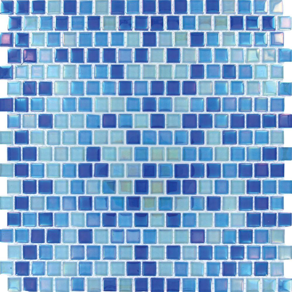 blue mosaic tile