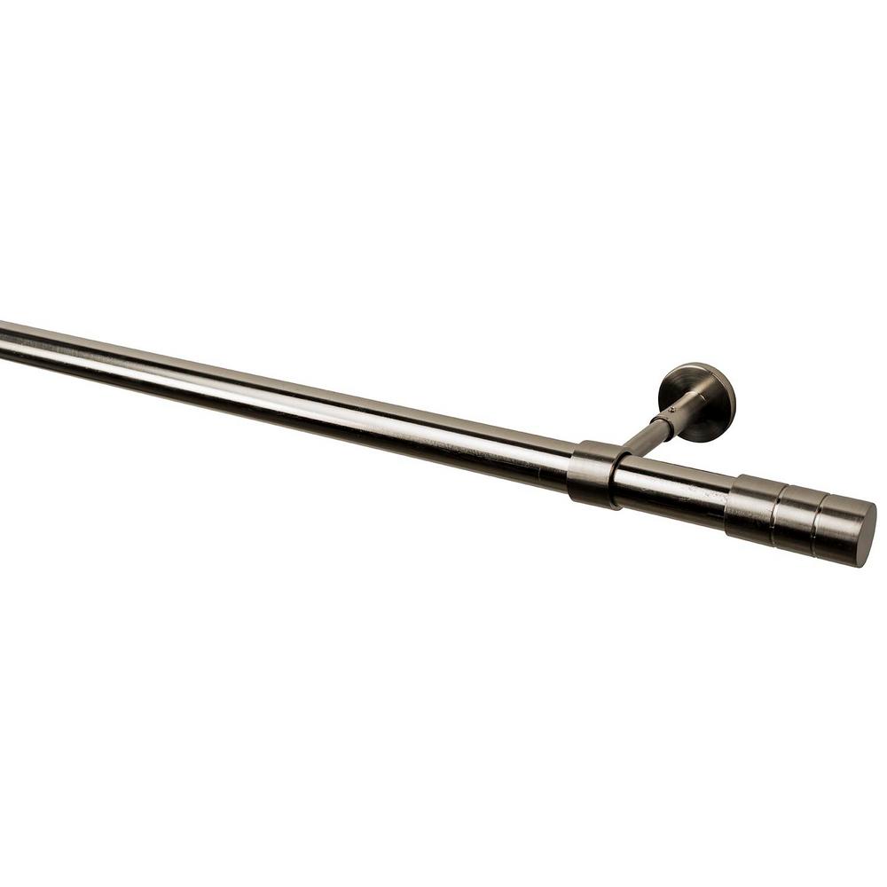Brushed Nickel Curtain Rods Window Treatments The Home Depot