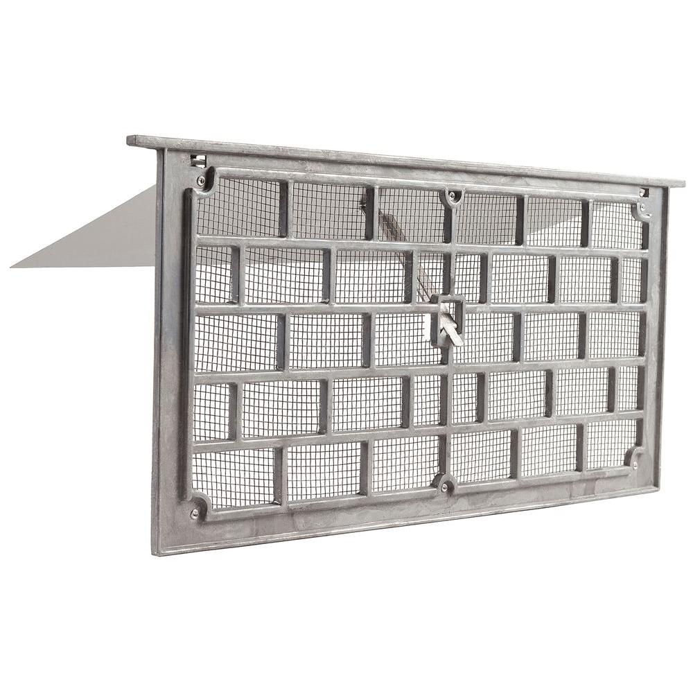 Master Flow Grill Style 16 in. x 8 in. Aluminum Foundation Vent in Mill