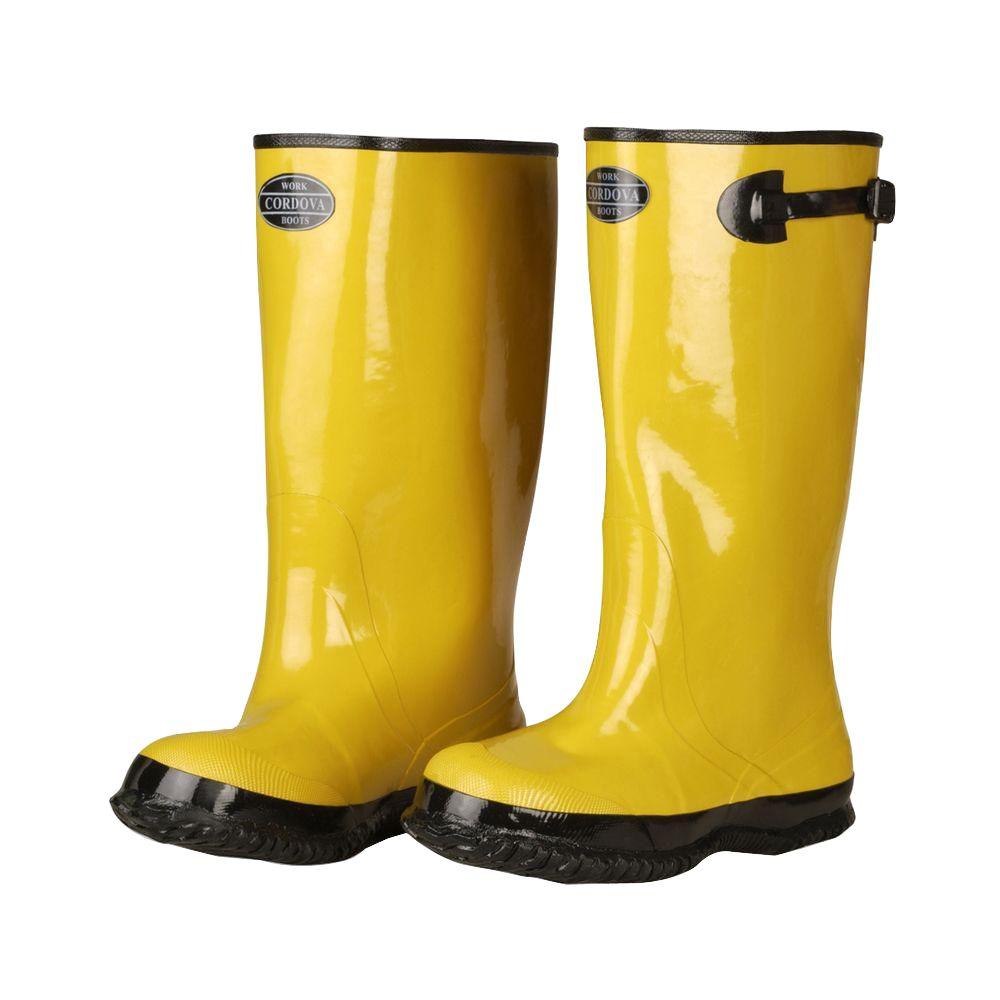 yellow concrete boots