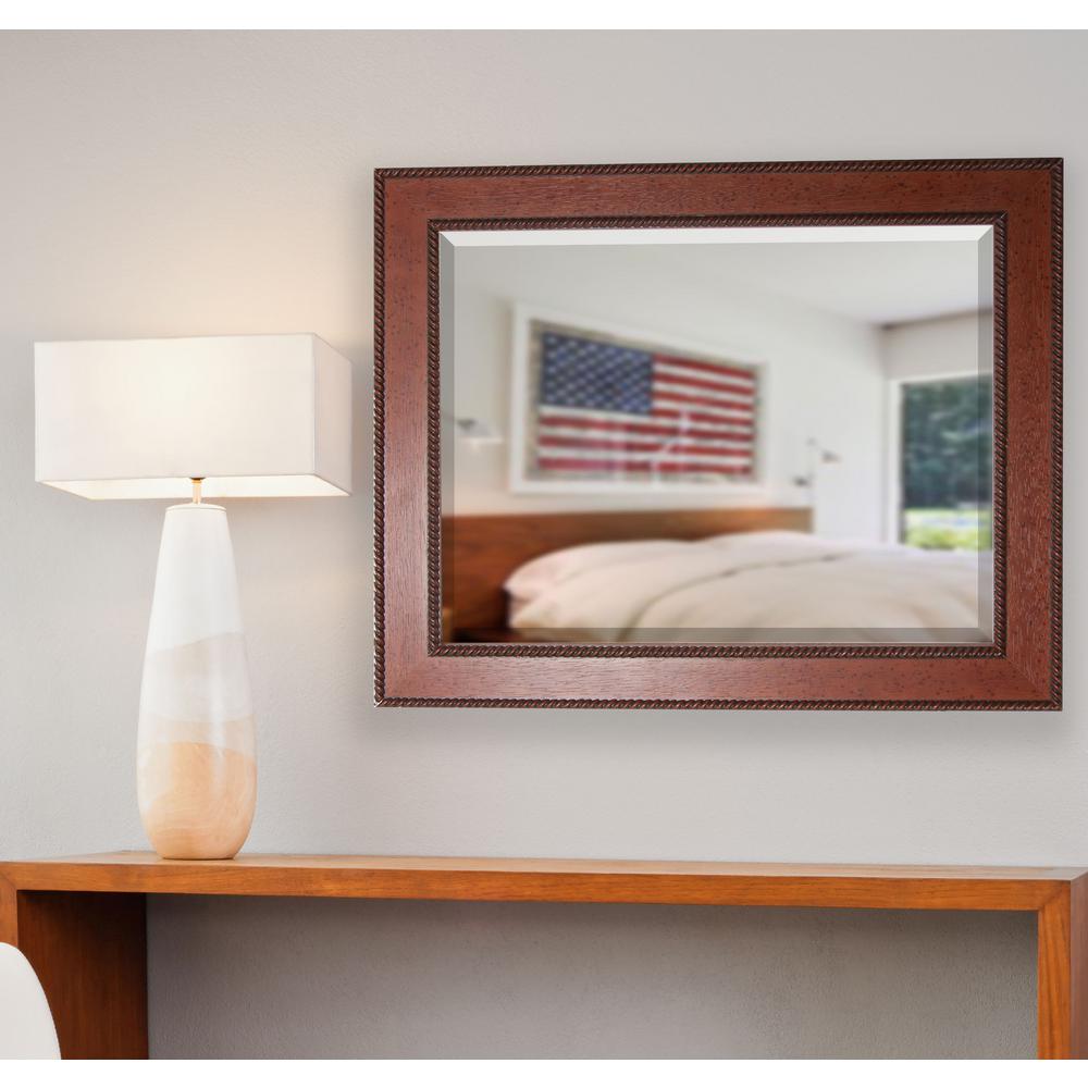 32 In X 36 Western Rope Rounded Beveled Vanity Wall Mirror - 36 X 40 Beveled Mirror 32 In X 36 Western Rope Rounded Beveled Vanity Wall Mirror - 36 X 40 Beveled Mirror