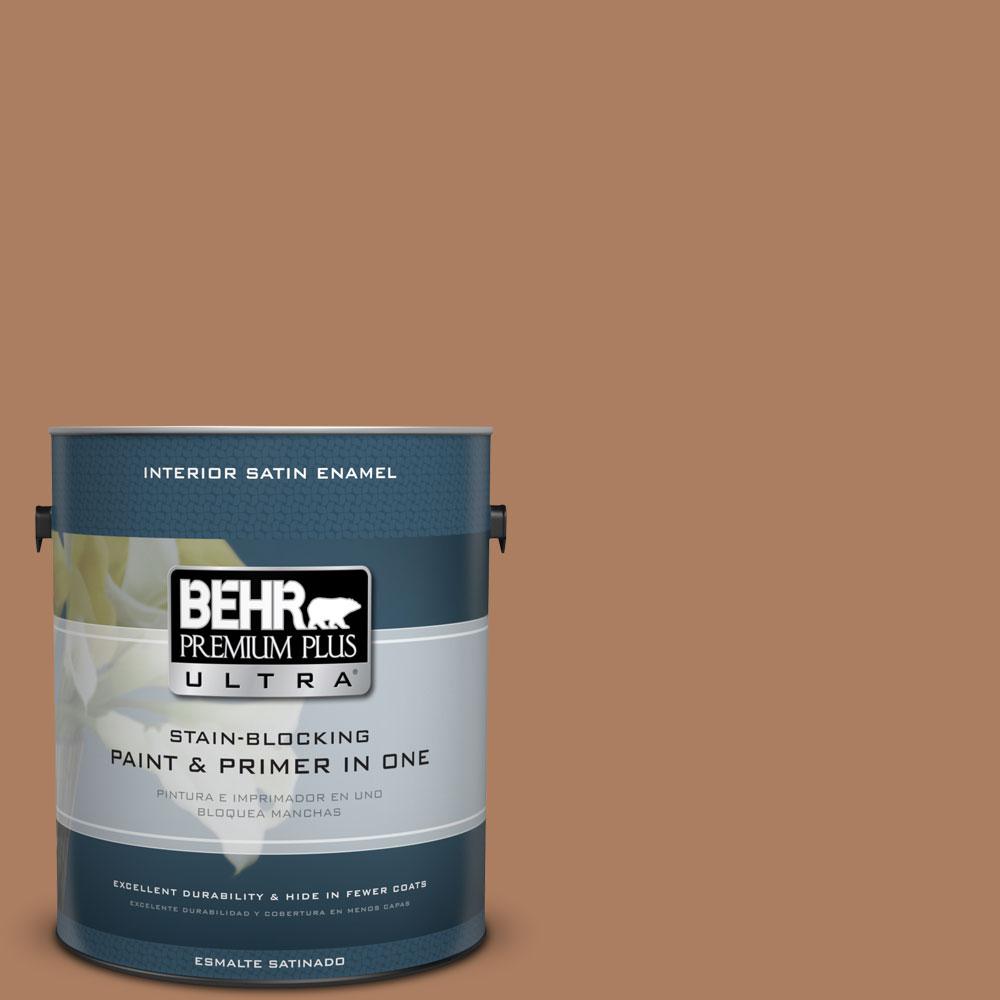 BEHR Premium Plus Ultra 1gal. S2306 Burnt Toffee Satin Enamel