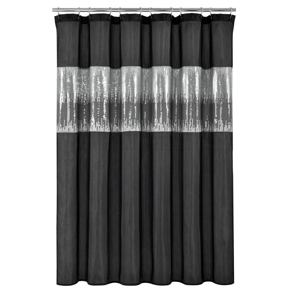 Lush Decor Night Sky Shower Curtain Black Single 72X7216T006098 The