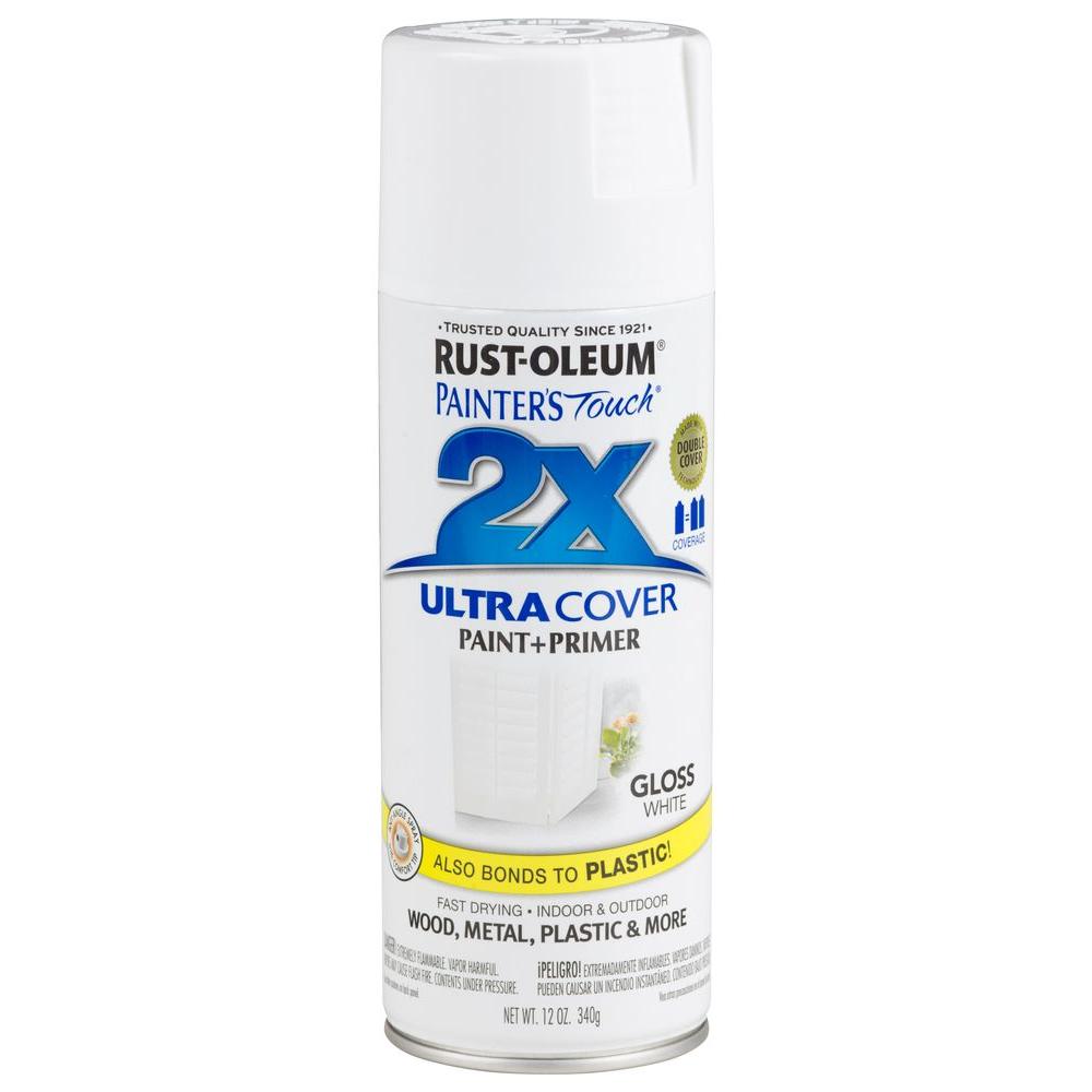 Rustoleum Gloss White Spray Paint Plastic Wood Metal Can ...