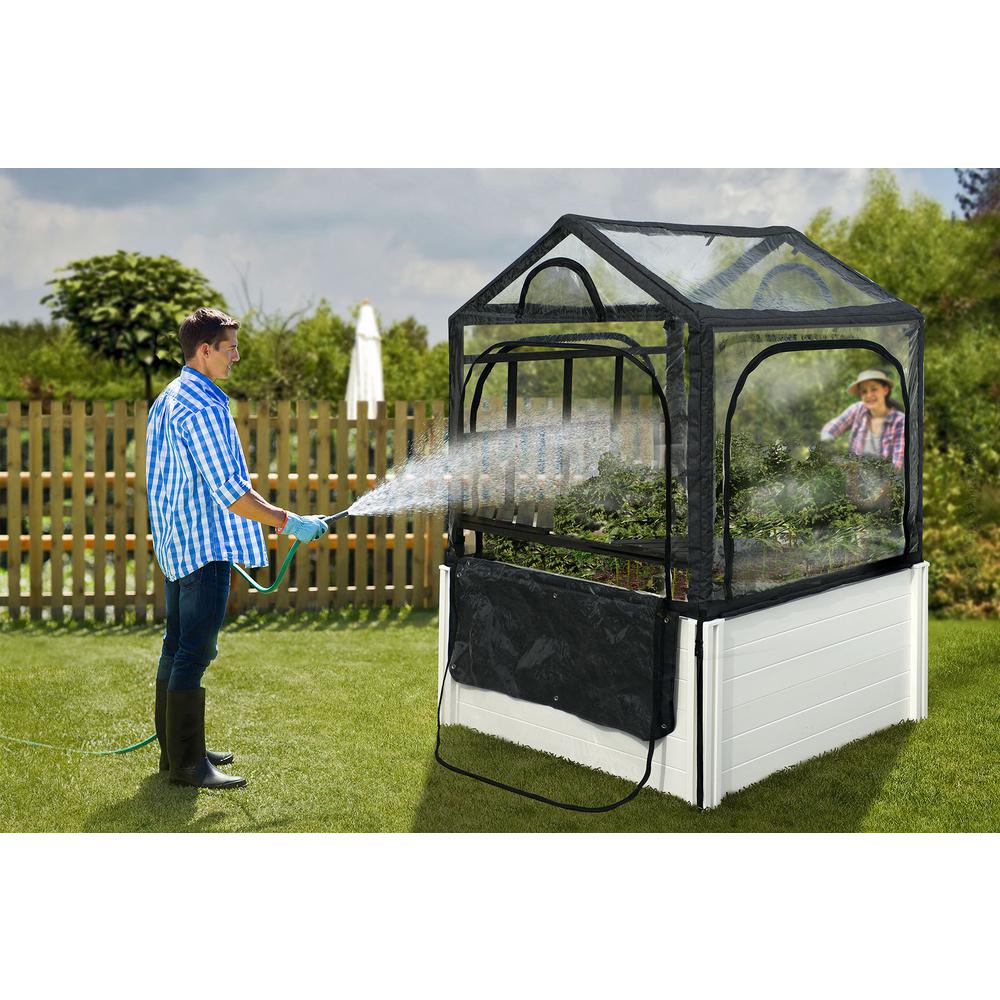 New England Arbors Keyhole Garden With Rack And Green House 4ft X White Vinyl Raised Vt17122 The Home Depot - Keyhole 6ft X Composting Garden Bed Reviews New England Arbors Keyhole Garden With Rack And Green House 4ft X White Vinyl Raised Vt17122 The Home Depot - Keyhole 6ft X Composting Garden Bed Reviews