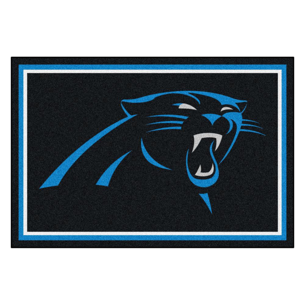 Fanmats Carolina Panthers 5 Ft X 8 Area Rug 6564 The Home Depot Fanmats Carolina Panthers 5 Ft X 8 Area Rug