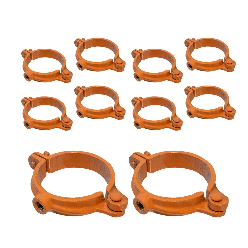 The Plumber's Choice 3/4 in. Hinged Split Ring Pipe Hanger, Copper ...