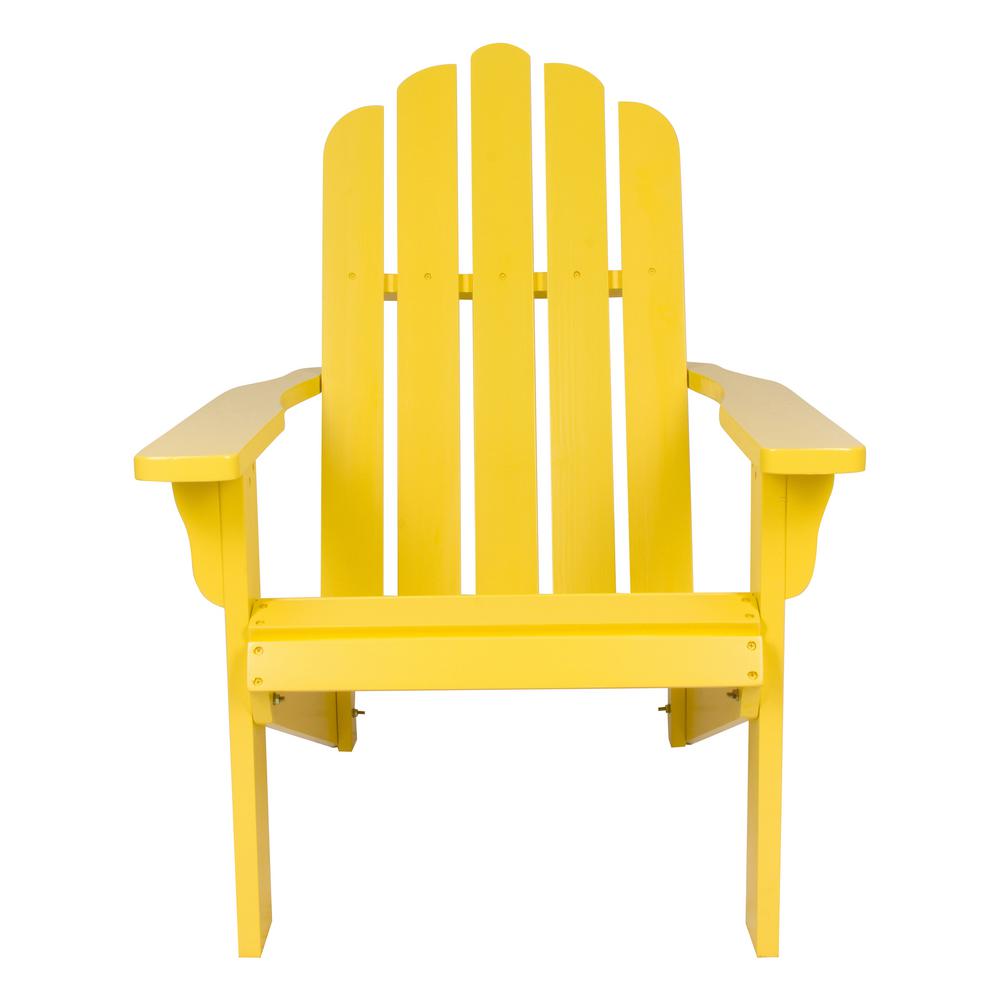 Shine Company Marina Cedar Wood Adirondack Chair - Lemon ...