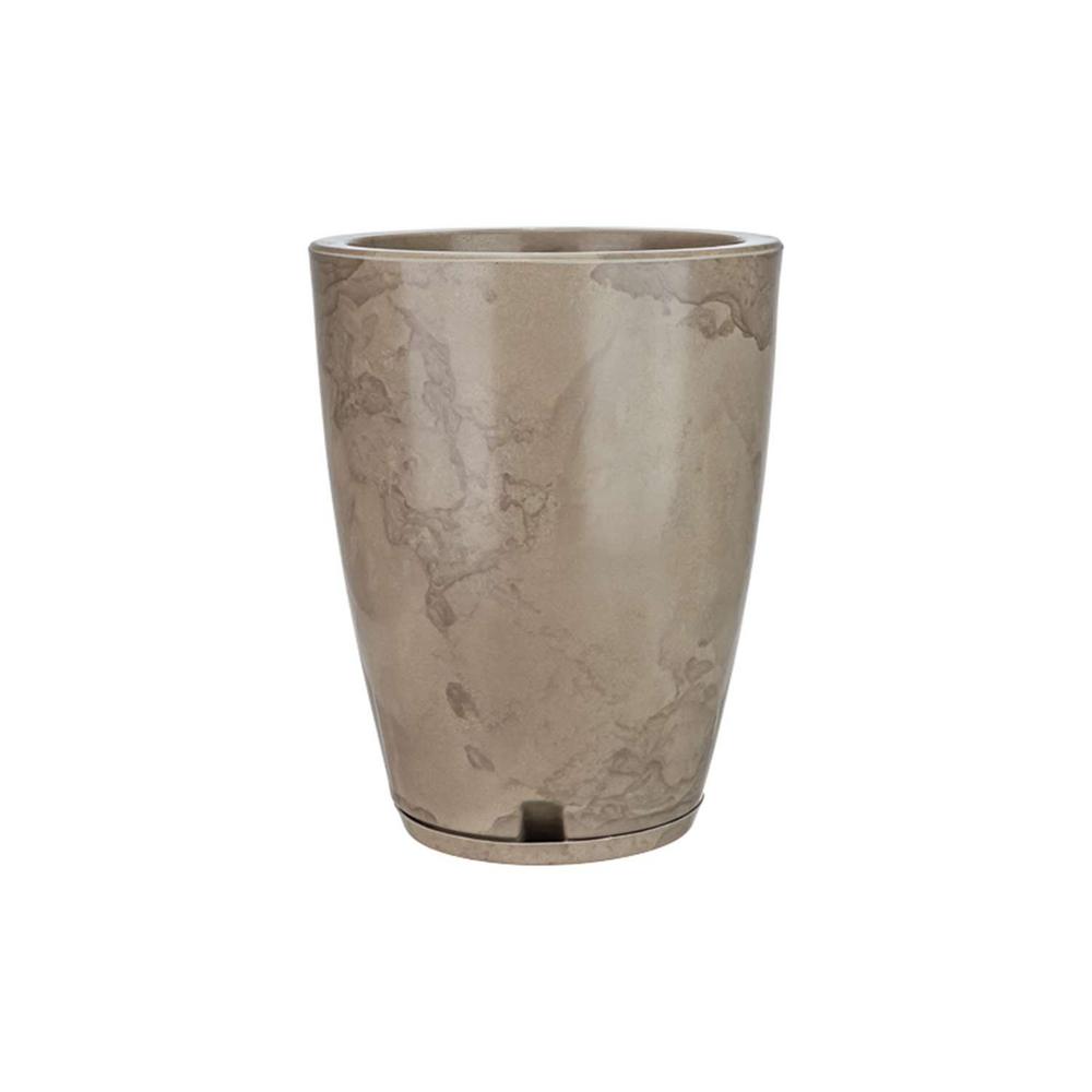 FLORIDIS Amsterdan Small Beige Marble Effect Resin Planter Bowl10.16.