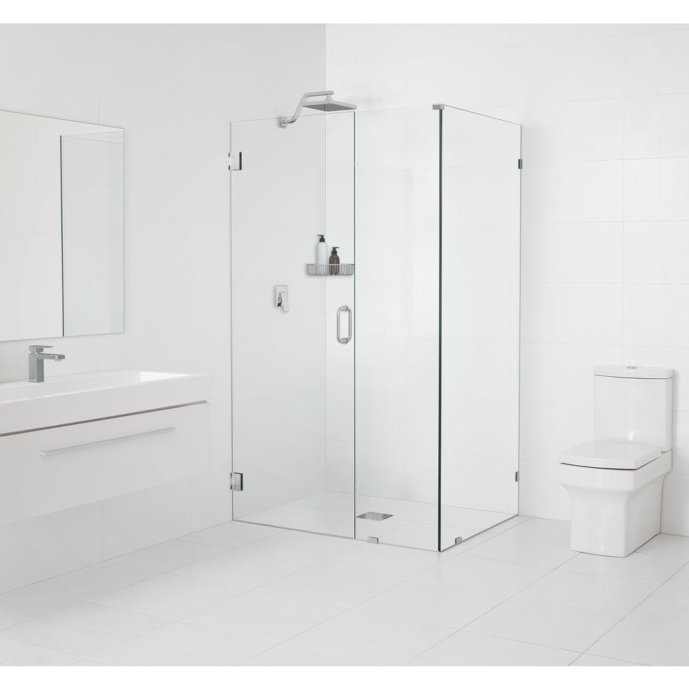 Glass Warehouse 47 5 In X 78 In X 34 5 In Frameless 90 Degree