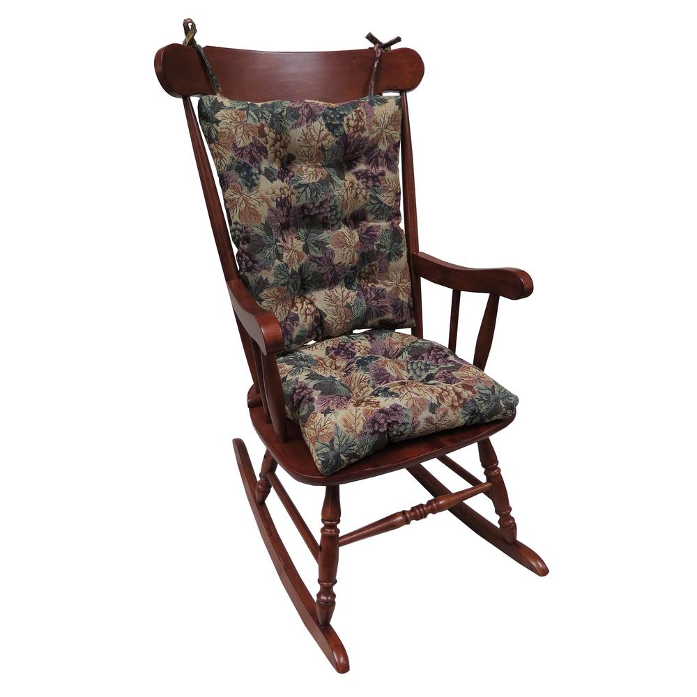 Unbranded Gripper Jumbo Cabernet Rocking Chair Cushion Set-849363XL-86