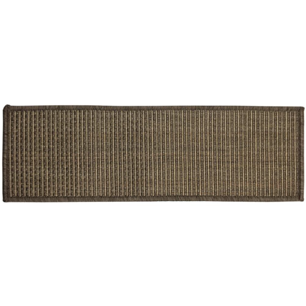 Ottomanson Jardin Collection Solid Design Dark Grey 9 in. x 26 in