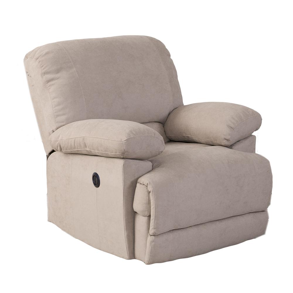 CorLiving Lea Beige Chenille Fabric Recliner LZY361R The Home Depot