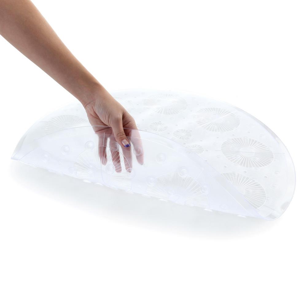 White Mat by SlipX Solutions Round Shower Mat with Suction Cups 23/" Diameter