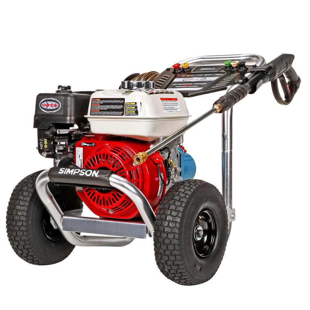Simpson Aluminum Alh3228 S 3400 Psi At 2 5 Gpm Honda Gx200 Cold Water Pressure Washer 60735 The Home Depot