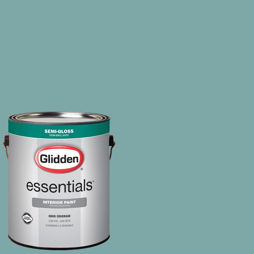 Glidden Essentials 1 Gal Hdgb25u Blue Green Sea Semi Gloss