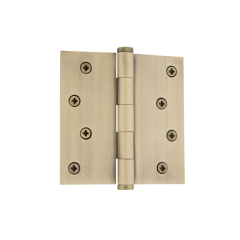 Polished Brass Nostalgic Warehouse 746087 4 Steeple Tip Residential 5//8 Radius Corners Door Hinge