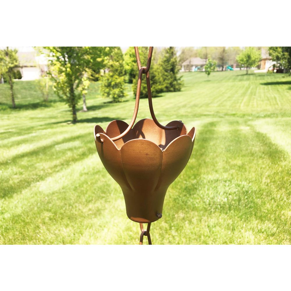 Unitt 8.5 ft. Bronze Aluminum Charm Rain Chain3148BRZ The Home Depot