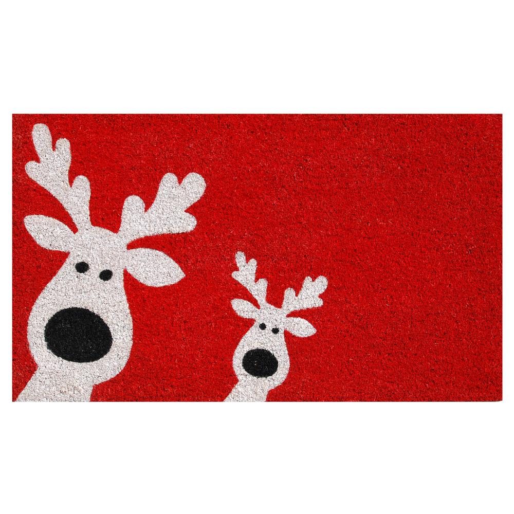 Peeking Reindeer Doormat Size 17x29