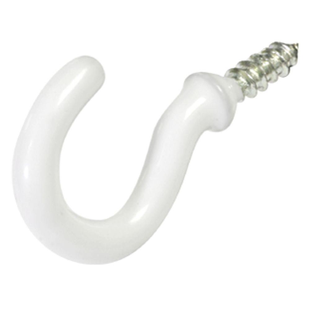 4-Pack 50352 7//8-Inch 20-Pound White Vinyl-Coated Steel Cup Hooks QTY 7