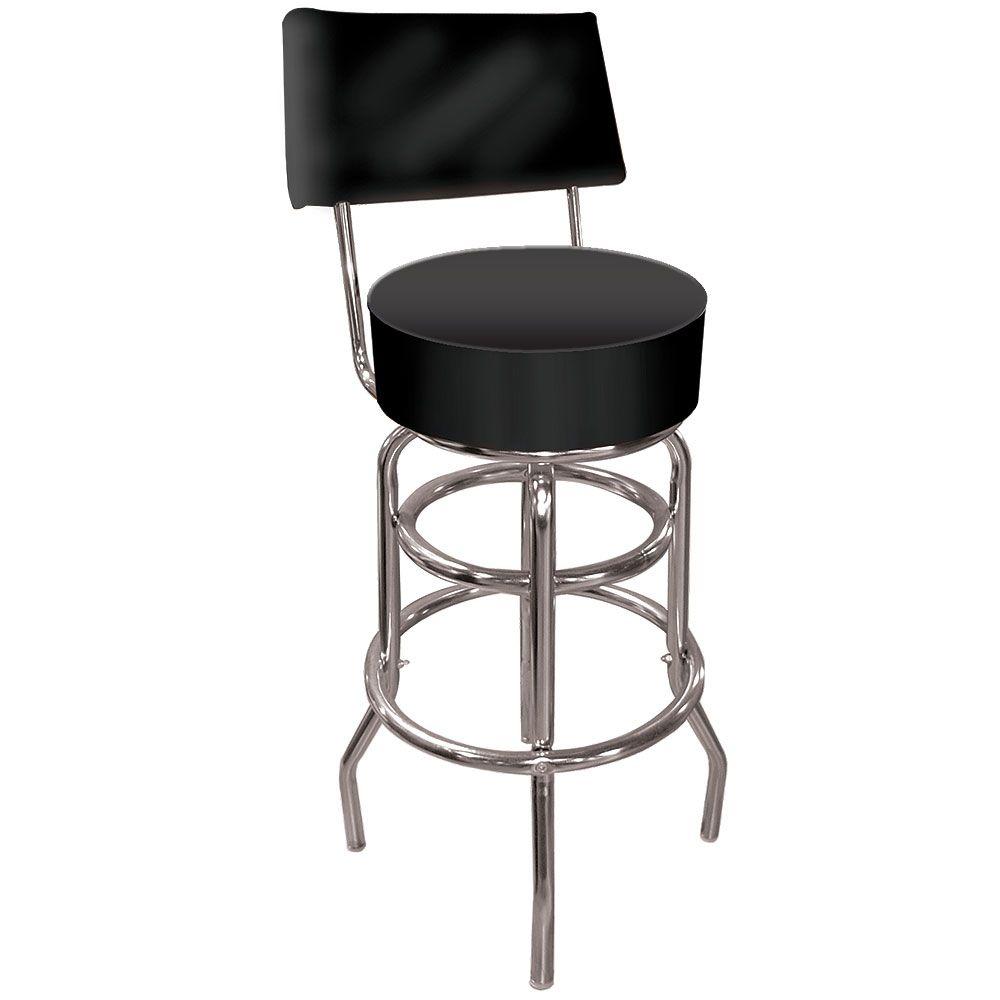 Trademark High Grade 30 In Chrome Swivel Cushioned Bar Stool 1100 Chrome Swivel Cushioned Bar Stool