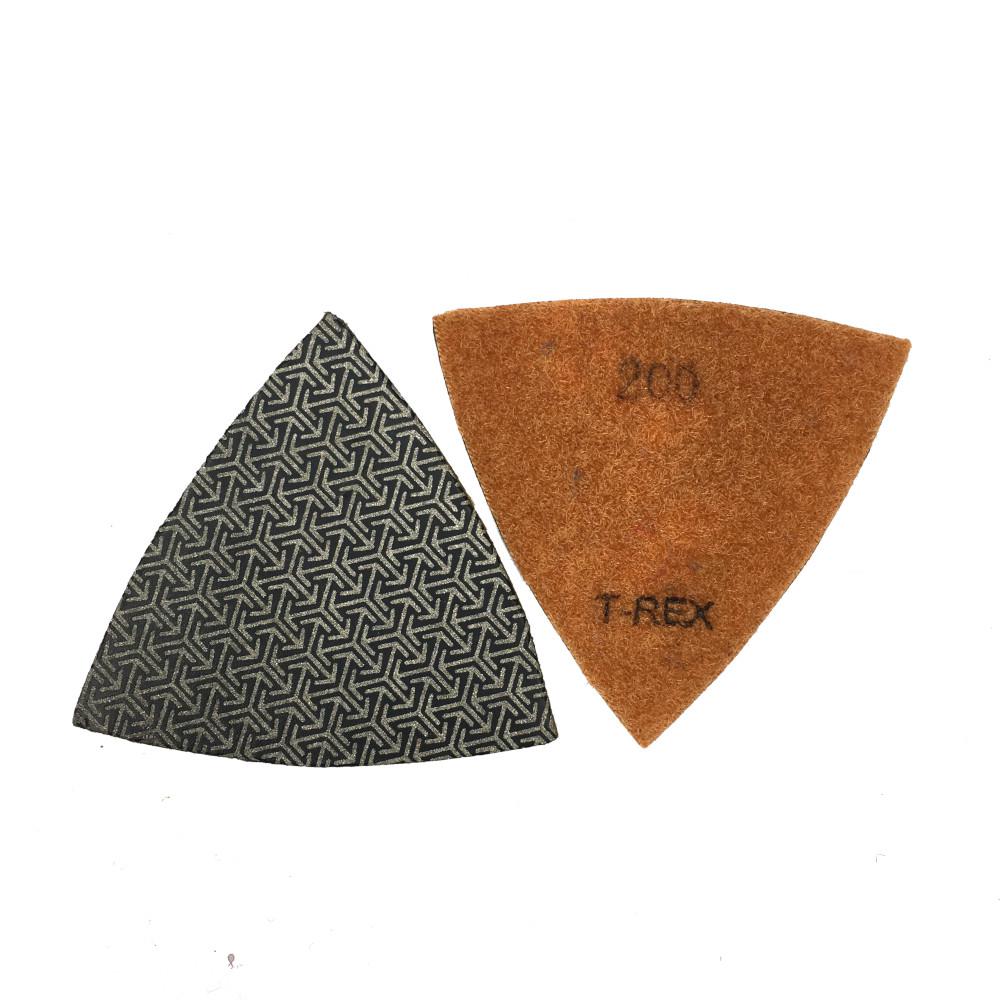 3PCS 3/'/' Resin Triangle Diamond Polishing Pad with Back