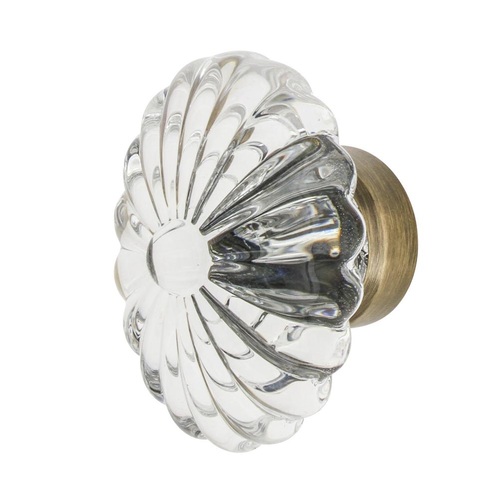 Nostalgic Warehouse Oval Fluted Crystal 1 3 4 In Cabinet Knob In