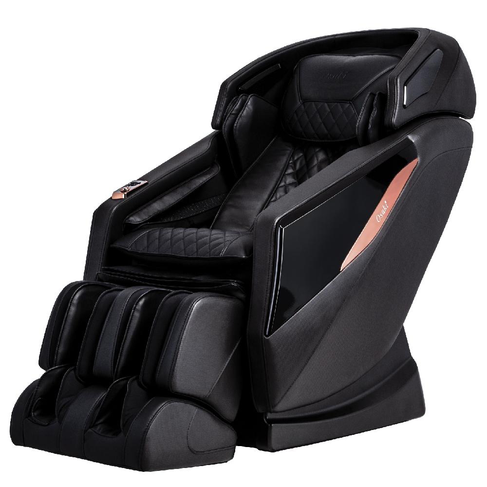 Titan Osaki Os Pro Yamato Black Faux Leather Reclining Massage Chair Yamatobl The Home Depot