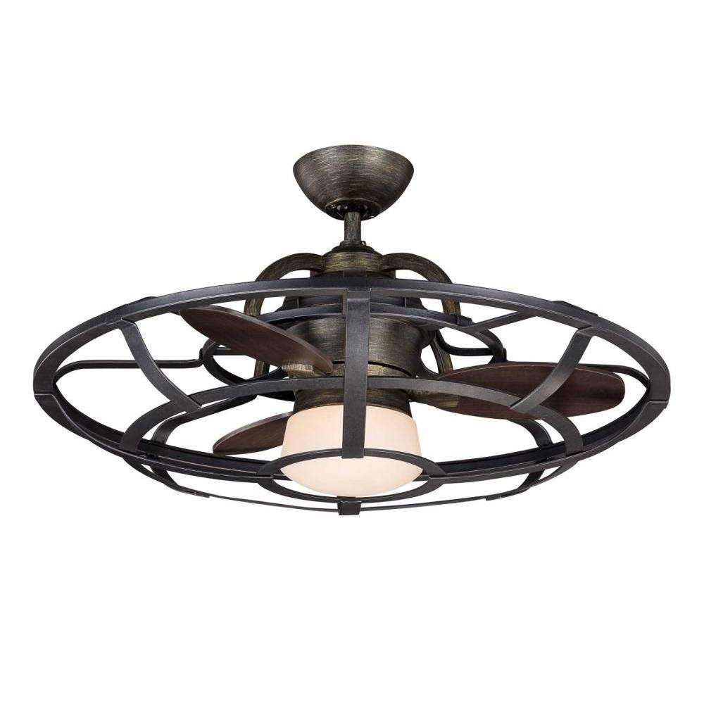 Illumine Aumbrie 26 In Reclaimed Wood Indoor Ceiling Fan With