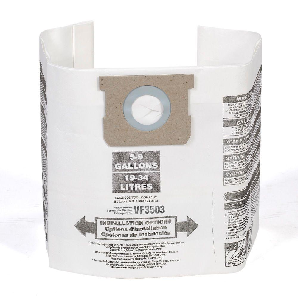 Ridgid High-Efficiency Dust Bags for Most 6 Gal. to 9 Gal. Ridgid Wet Dry Vacs &... by RIDGID