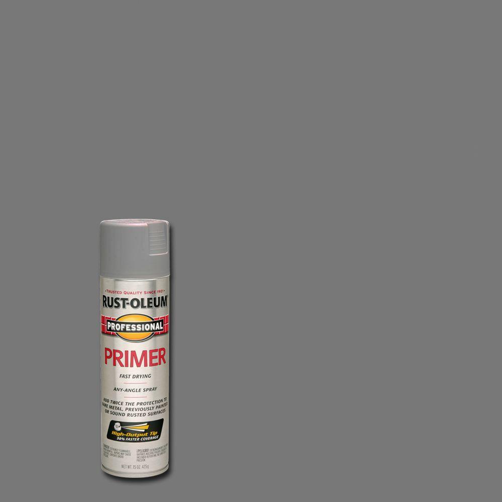 RustOleum Professional 15 oz. Gray Flat Primer Spray7582838 The